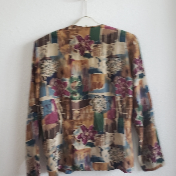 Vintage Nora Noh Silk 100 % Longsleeve Blouse - Picture 9 of 13